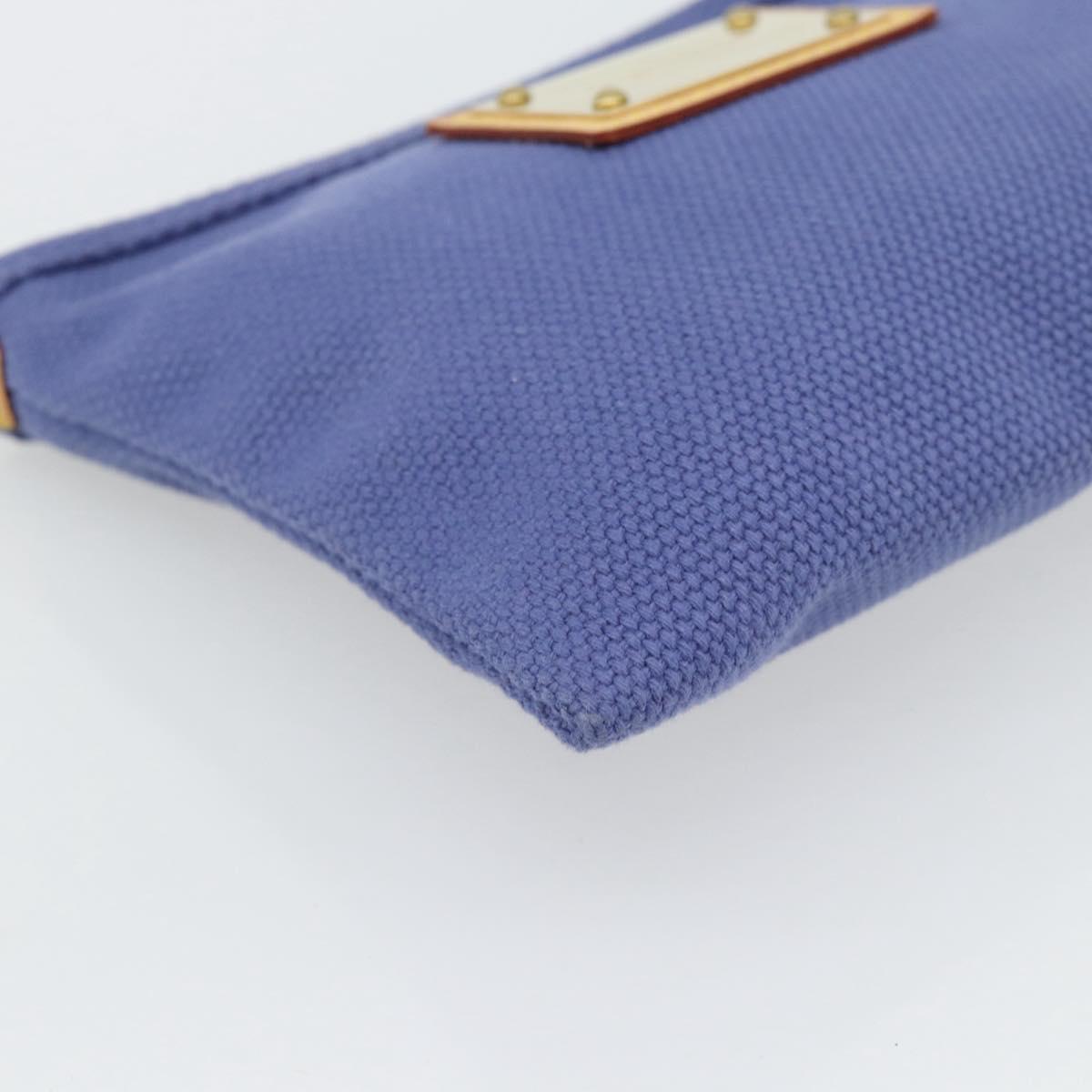 LOUIS VUITTON Antigua Pochette Platt PM Pouch Blue M40070 LV Auth 171279V