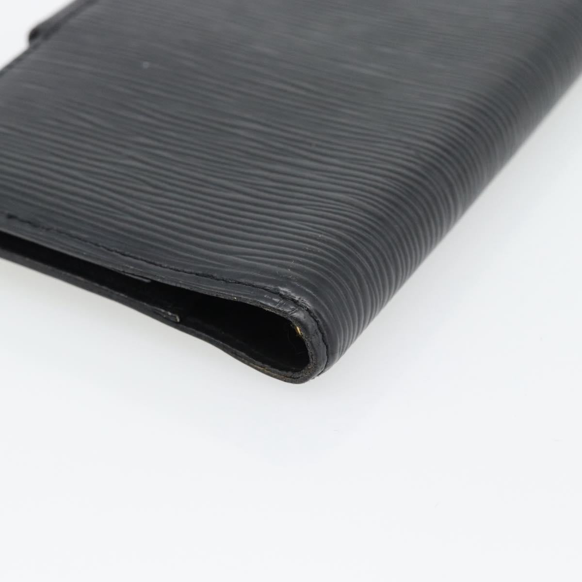 LOUIS VUITTON Epi Agenda PM Day Planner Cover Black R20092 LV Auth 171284