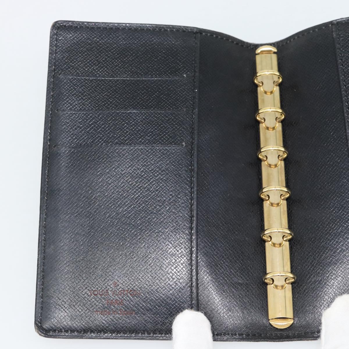 LOUIS VUITTON Epi Agenda PM Day Planner Cover Black R20092 LV Auth 171284