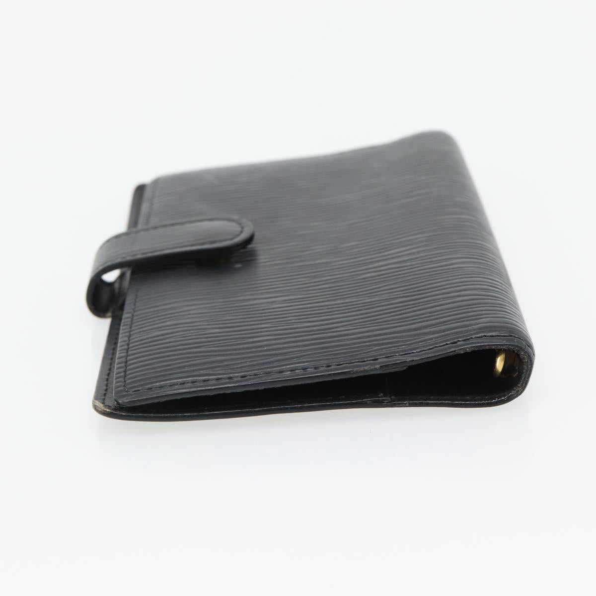 LOUIS VUITTON Epi Agenda PM Day Planner Cover Black R20092 LV Auth 171284