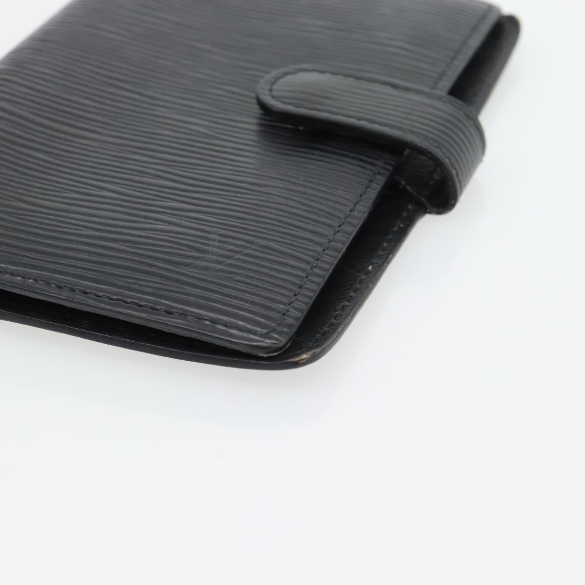 LOUIS VUITTON Epi Agenda PM Day Planner Cover Black R20092 LV Auth 171284