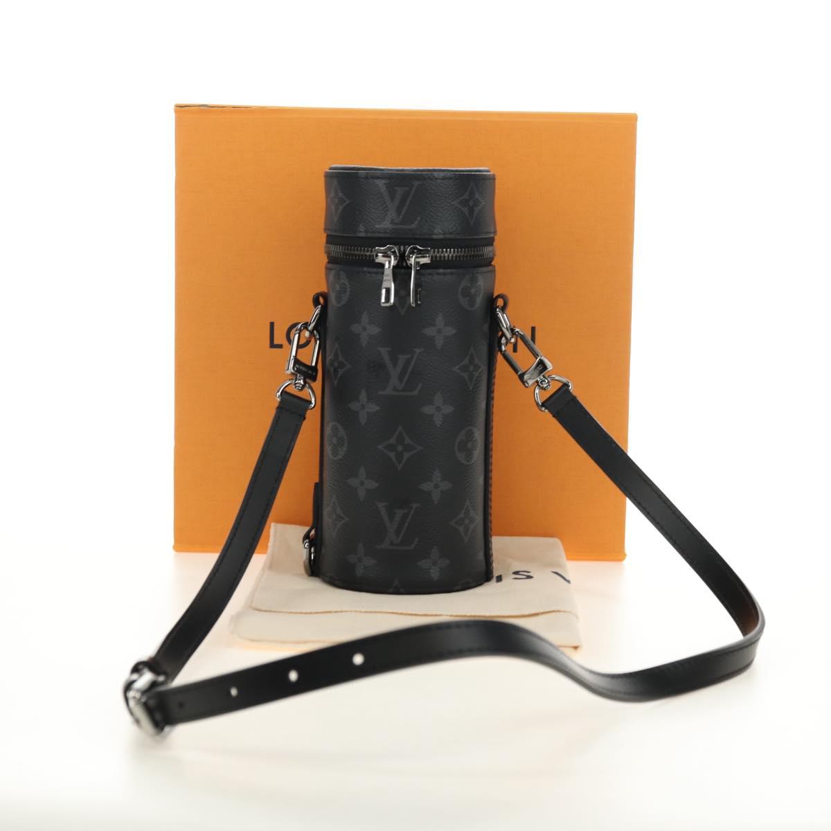 LOUIS VUITTON Monogram Eclipse Bottle Holder Porte Boutille GI0398 Auth 171298V