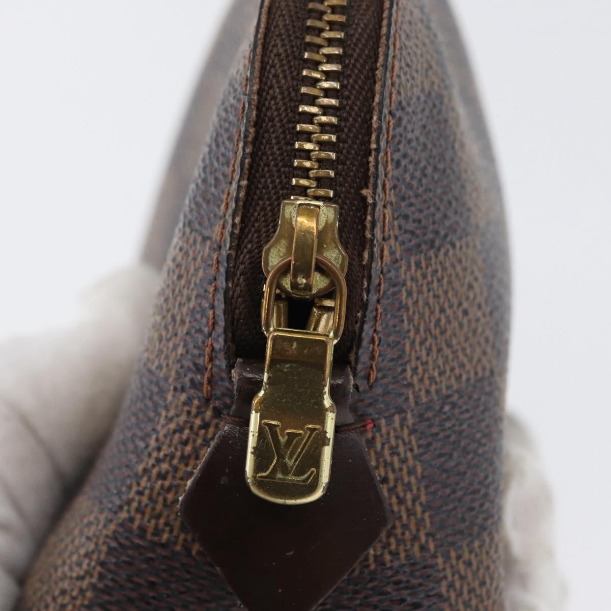 LOUIS VUITTON Damier Ebene Pochette Cosmetic PM Pouch N47516 LV Auth 171319