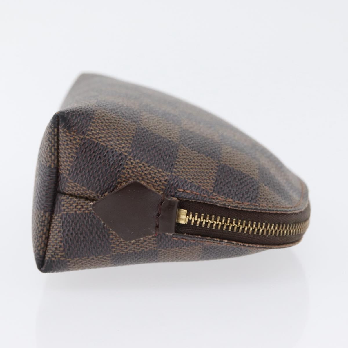LOUIS VUITTON Damier Ebene Pochette Cosmetic PM Pouch N47516 LV Auth 171319
