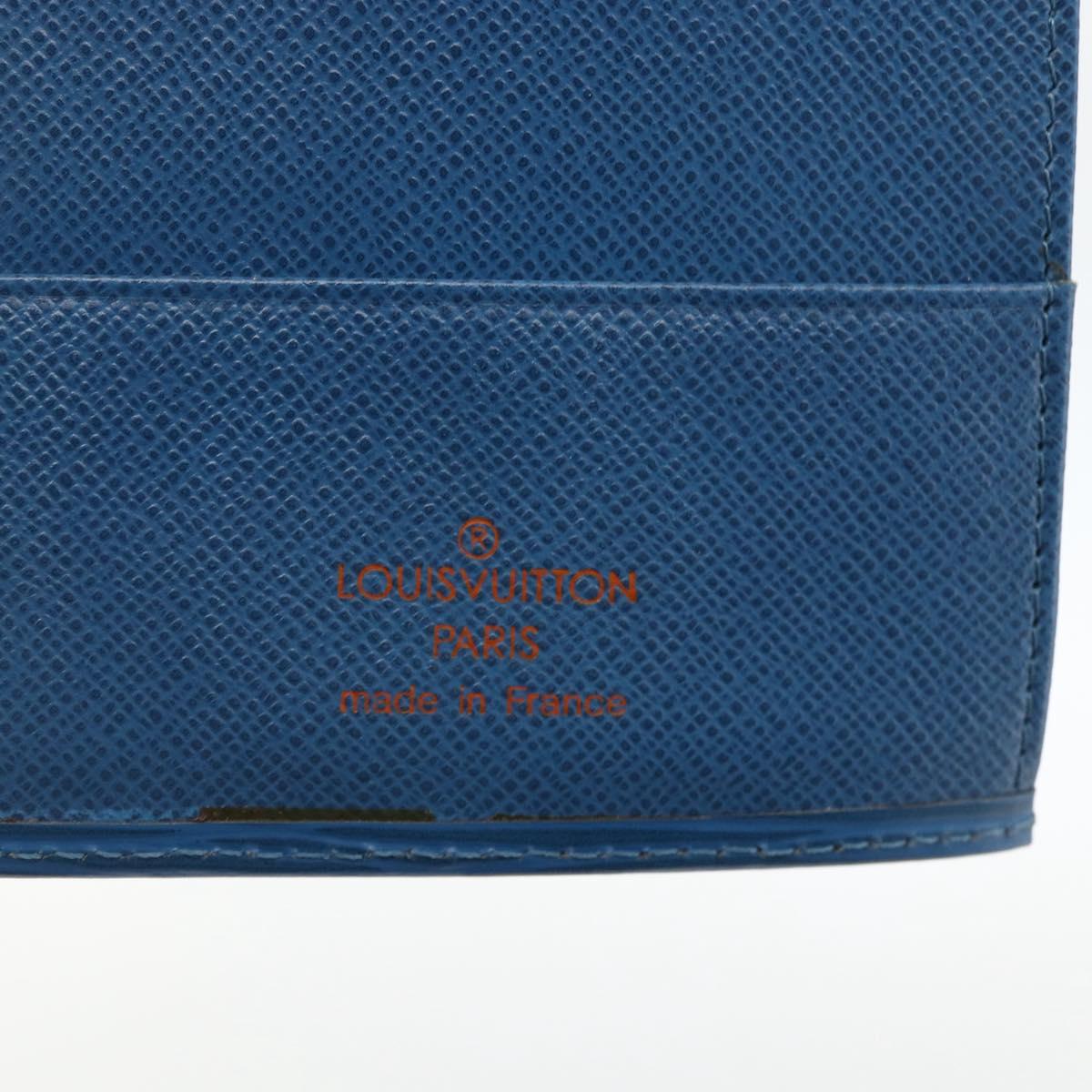 LOUIS VUITTON Epi Couverture Pass Case Blue LV Auth 171326