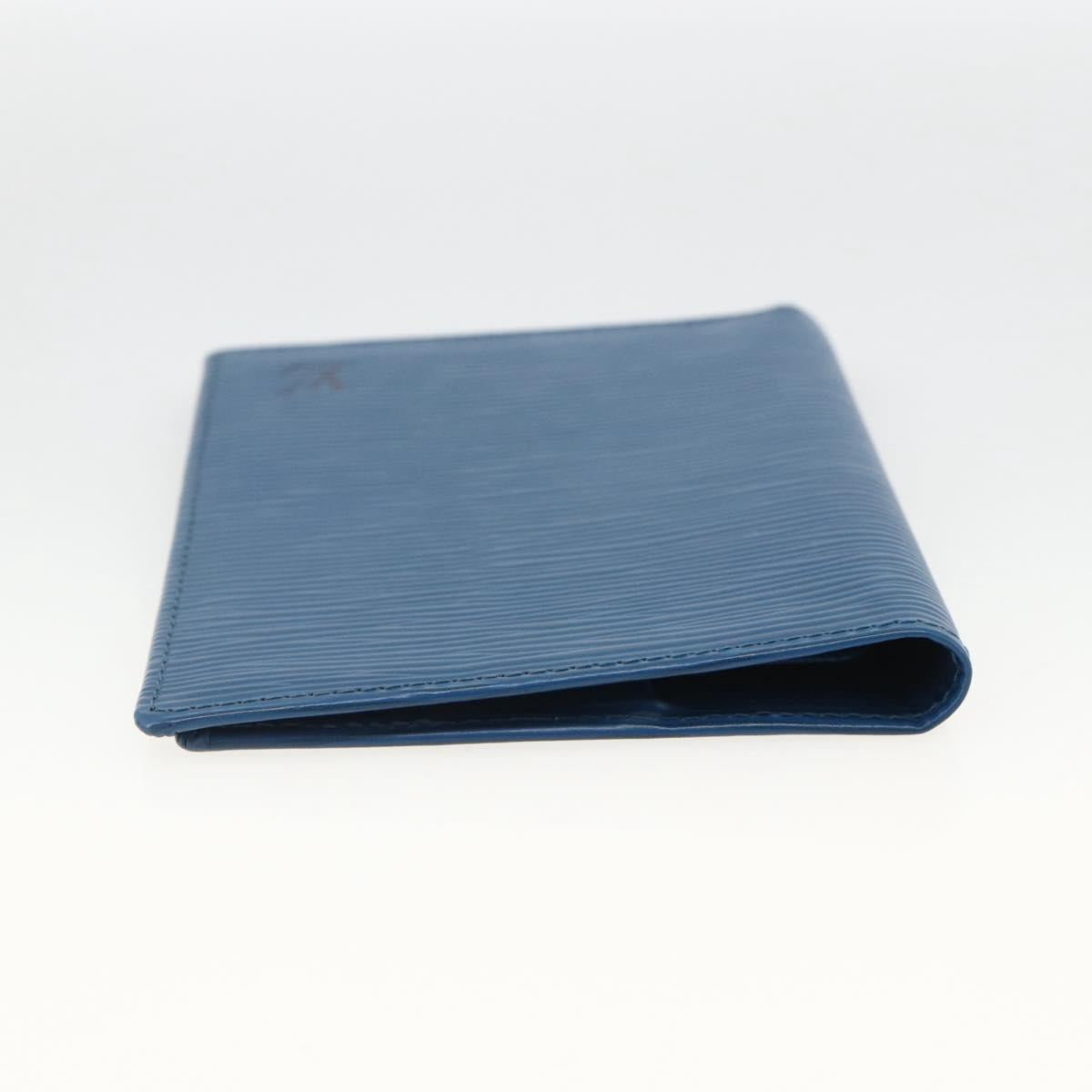 LOUIS VUITTON Epi Couverture Pass Case Blue LV Auth 171326