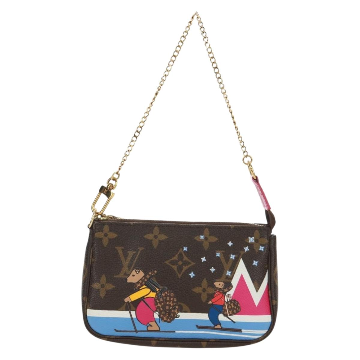 LOUIS VUITTON Monogram Ski Bear Mini Pochette Accessoires Pouch M67769 171332M