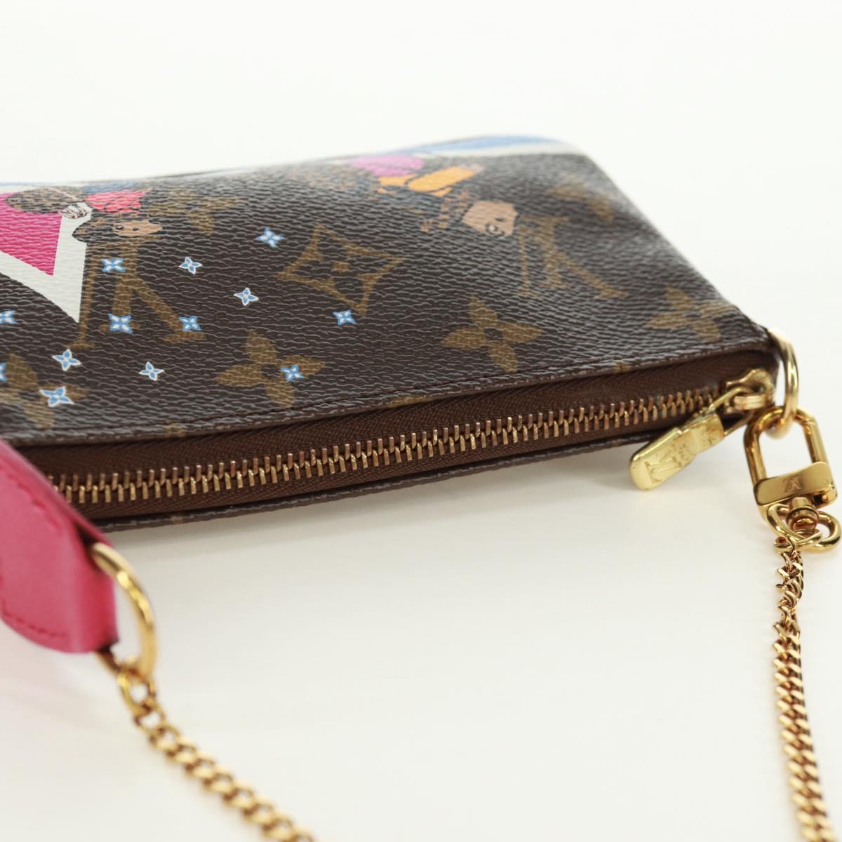LOUIS VUITTON Monogram Ski Bear Mini Pochette Accessoires Pouch M67769 171332M
