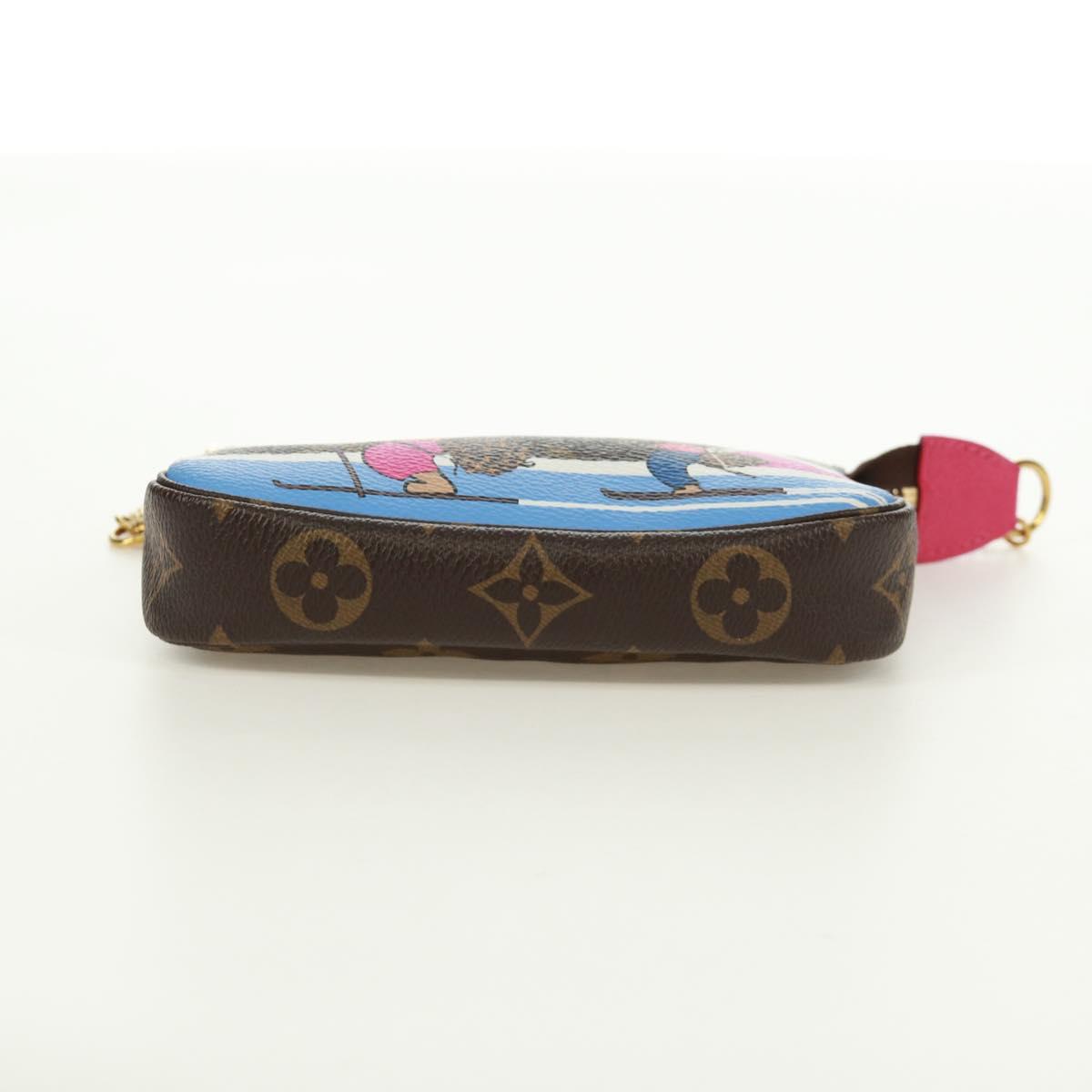 LOUIS VUITTON Monogram Ski Bear Mini Pochette Accessoires Pouch M67769 171332M