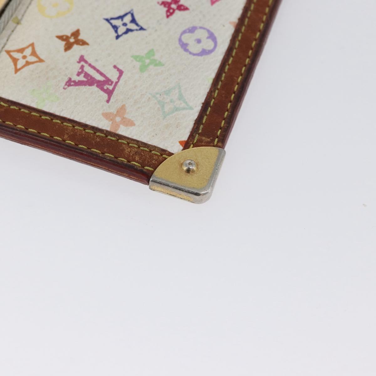 LOUIS VUITTON Multicolor Pochette Cles Coin Purse White M92655 LV Auth 171334