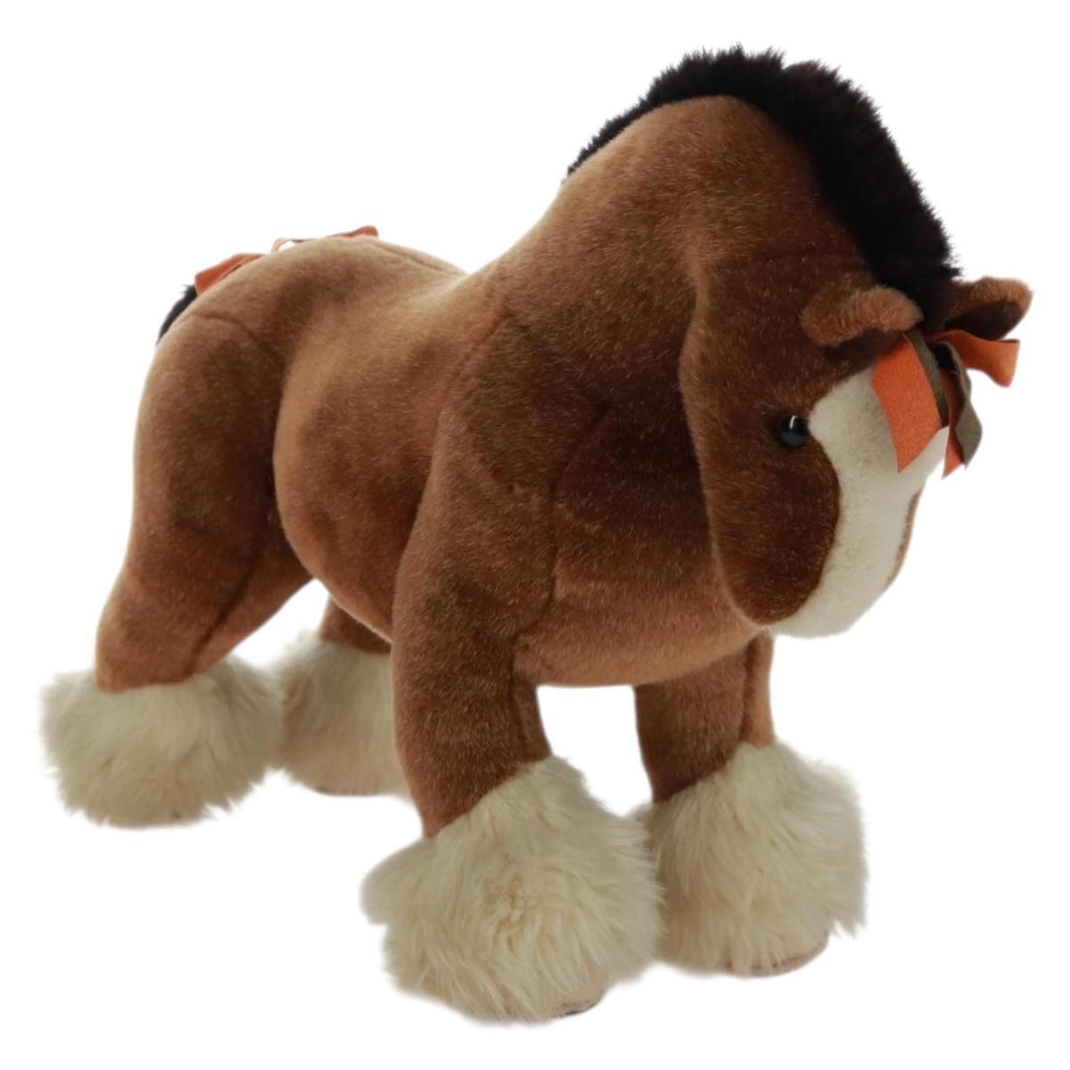HERMES Horse Elmy PM Stuffed Polyester Brown Auth 171339M