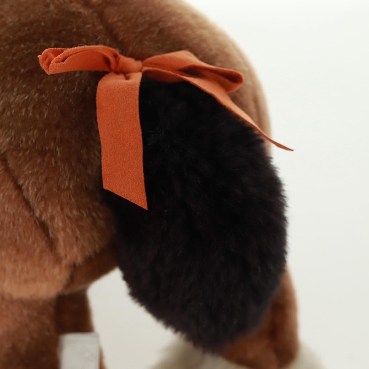 HERMES Horse Elmy PM Stuffed Polyester Brown Auth 171339M