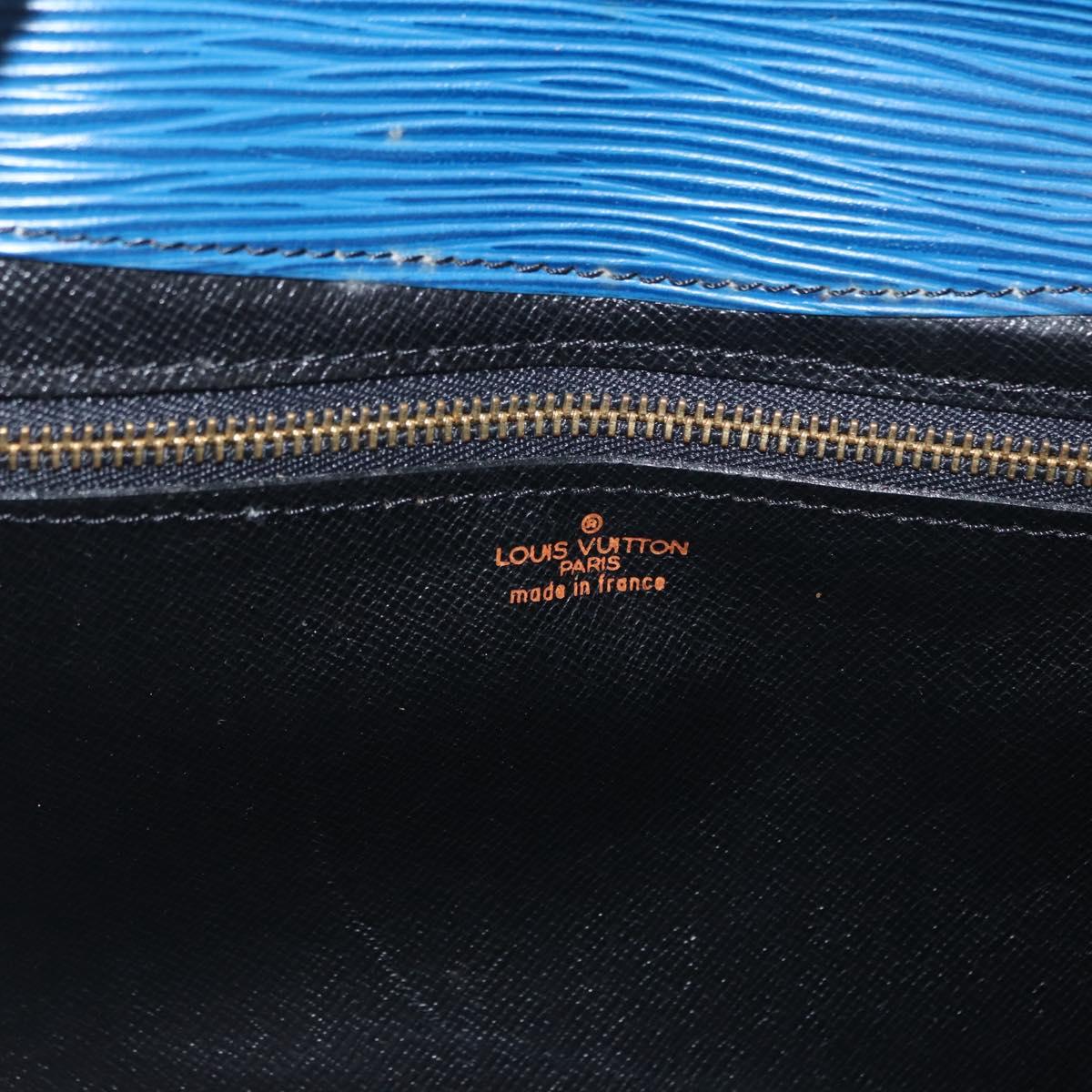 LOUIS VUITTON Epi Montaigne 23 Clutch Bag Blue M52665 LV Auth 171350