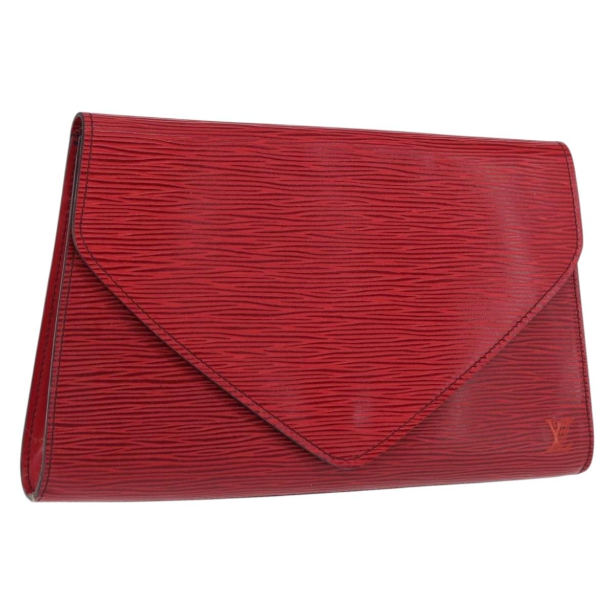 LOUIS VUITTON Epi Art Deco Clutch Bag Red M52637 LV Auth 171351