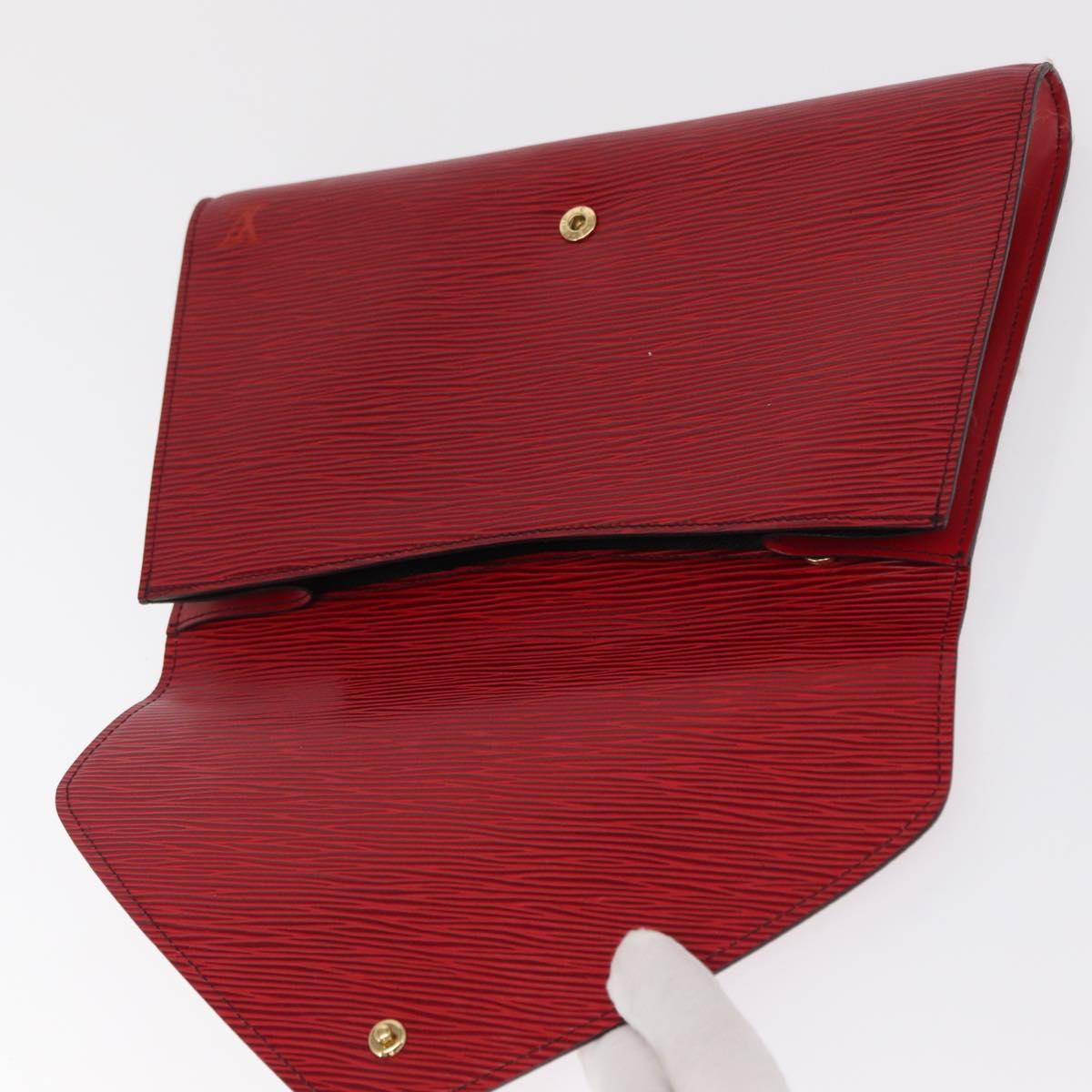 LOUIS VUITTON Epi Art Deco Clutch Bag Red M52637 LV Auth 171351