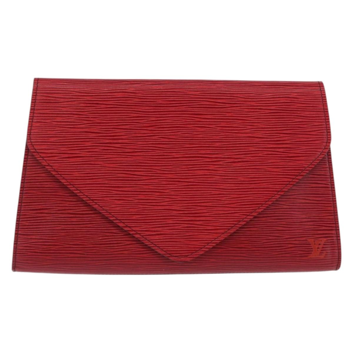 LOUIS VUITTON Epi Art Deco Clutch Bag Red M52637 LV Auth 171351