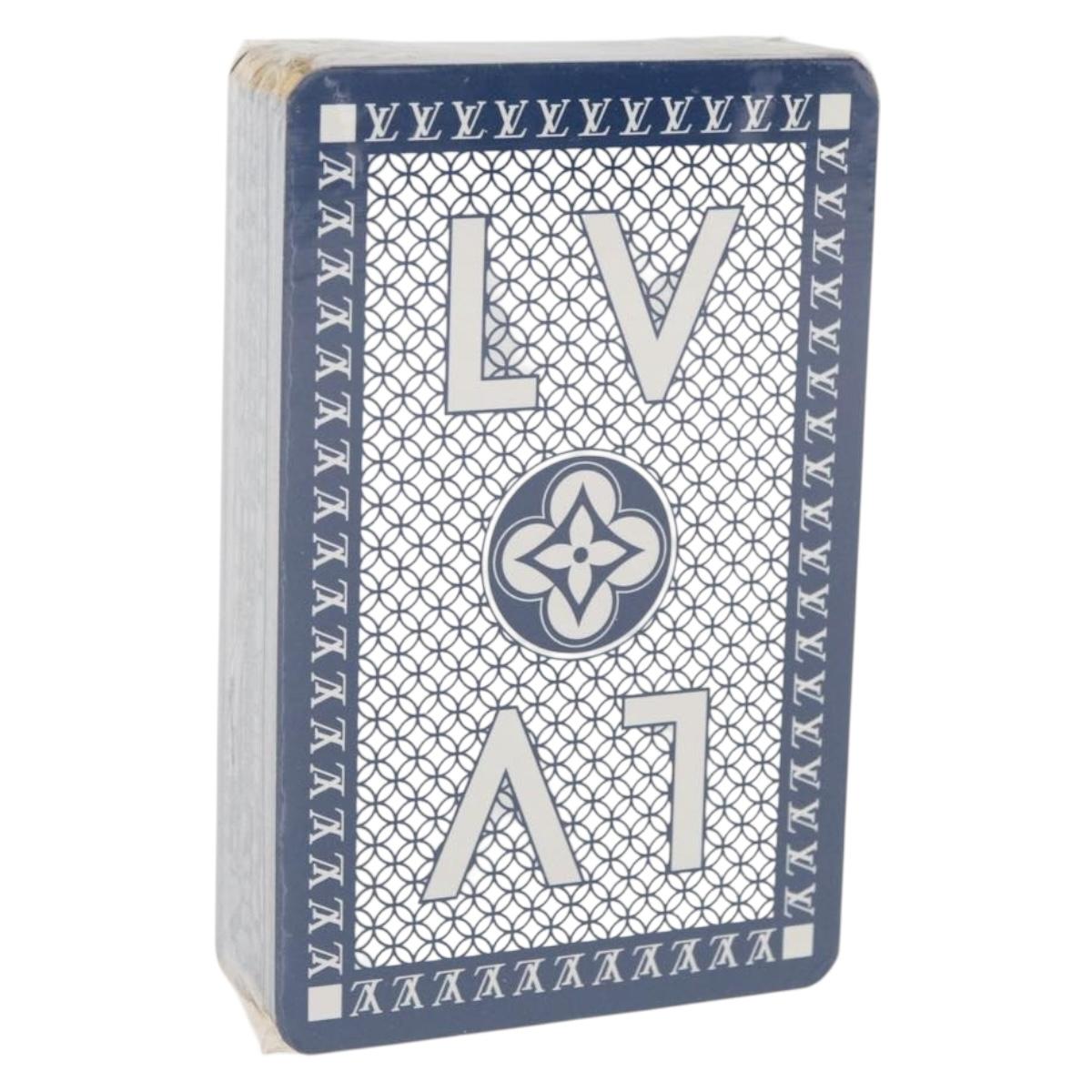 LOUIS VUITTON Playing Cards Navy Brown LV Auth 171364