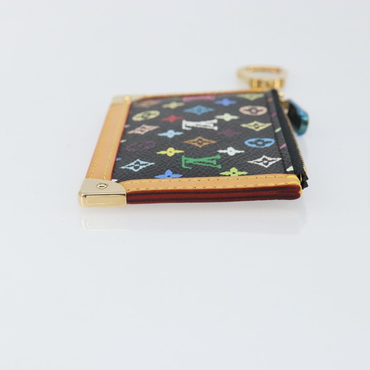 LOUIS VUITTON Multicolor Pochette Cles Coin Purse Black M13664 LV Auth 171366SAV