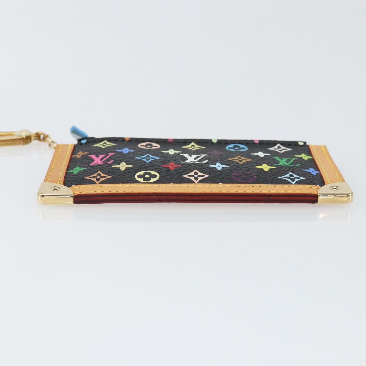 LOUIS VUITTON Multicolor Pochette Cles Coin Purse Black M13664 LV Auth 171366SAV