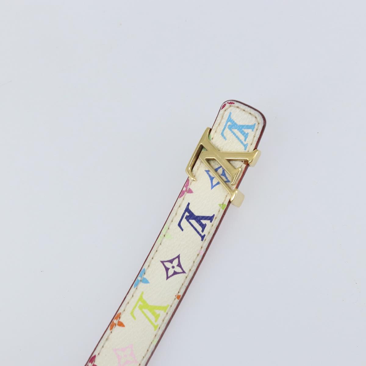 LOUIS VUITTON Multicolor Ceinture LV Printed Initials Belt 38.2"" LV Auth 171367