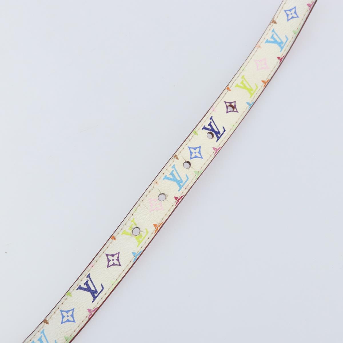 LOUIS VUITTON Multicolor Ceinture LV Printed Initials Belt 38.2"" LV Auth 171367