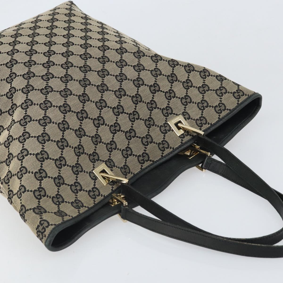 GUCCI GG Canvas Tote Bag Navy Gold 002 1098 Auth 171387