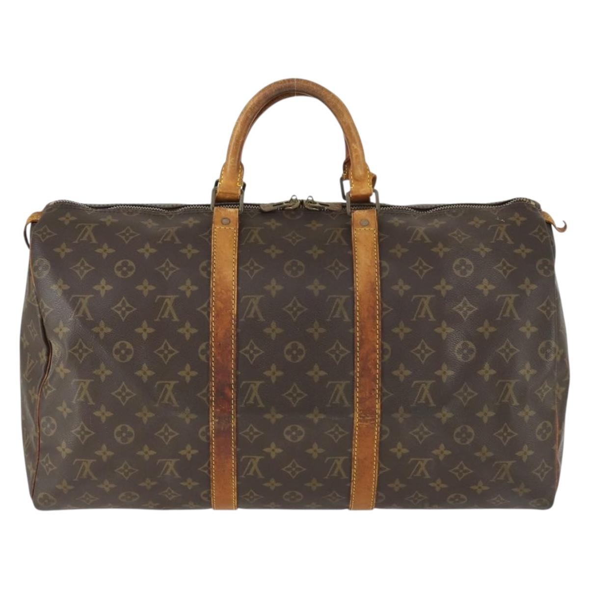 LOUIS VUITTON Monogram Keepall 50 Boston Bag M41426 LV Auth 171390