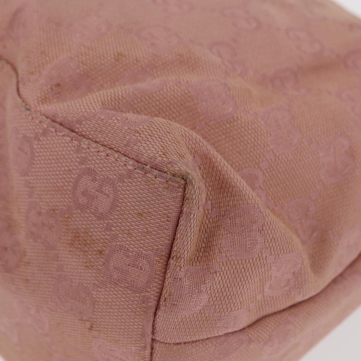 GUCCI GG Canvas Shoulder Bag Pink Silver 001 3386 Auth 171393