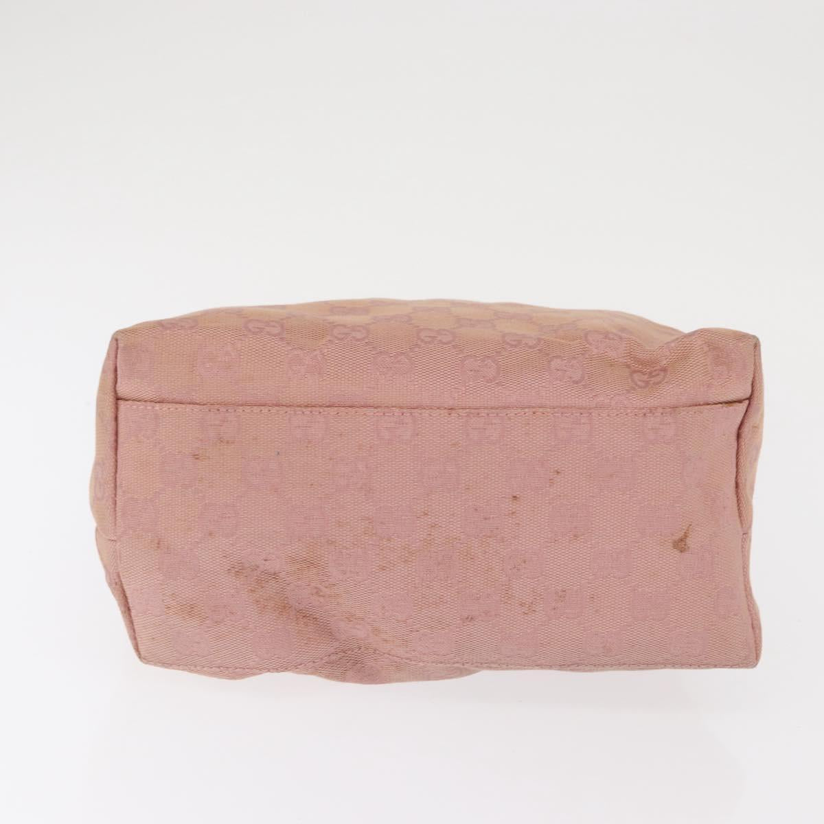 GUCCI GG Canvas Shoulder Bag Pink Silver 001 3386 Auth 171393