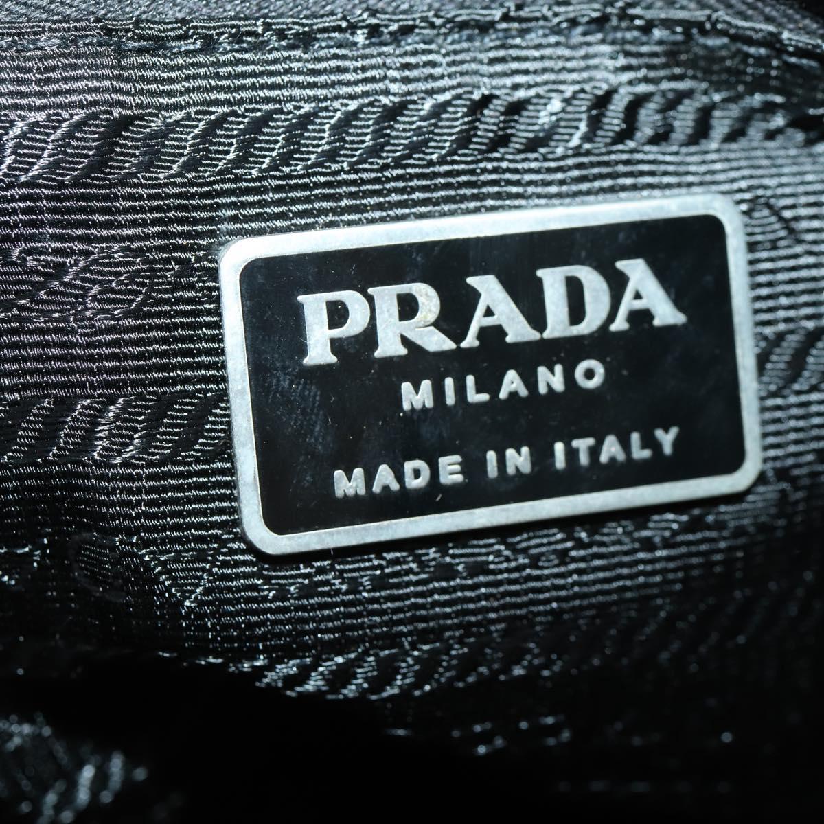 PRADA Backpack Nylon Black Silver Auth 171402