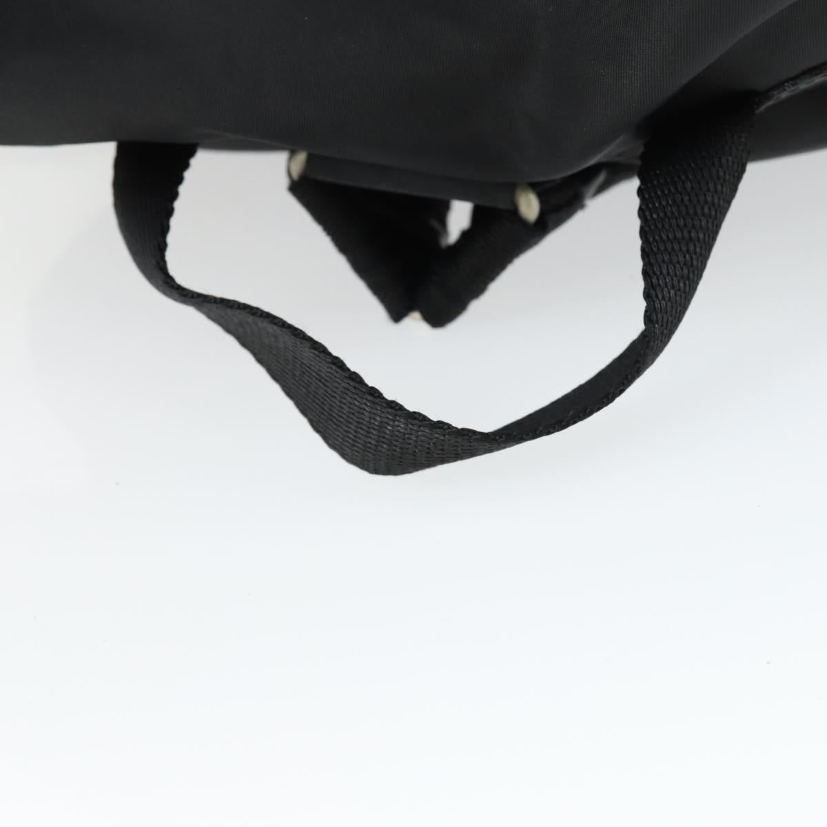 PRADA Backpack Nylon Black Silver Auth 171402