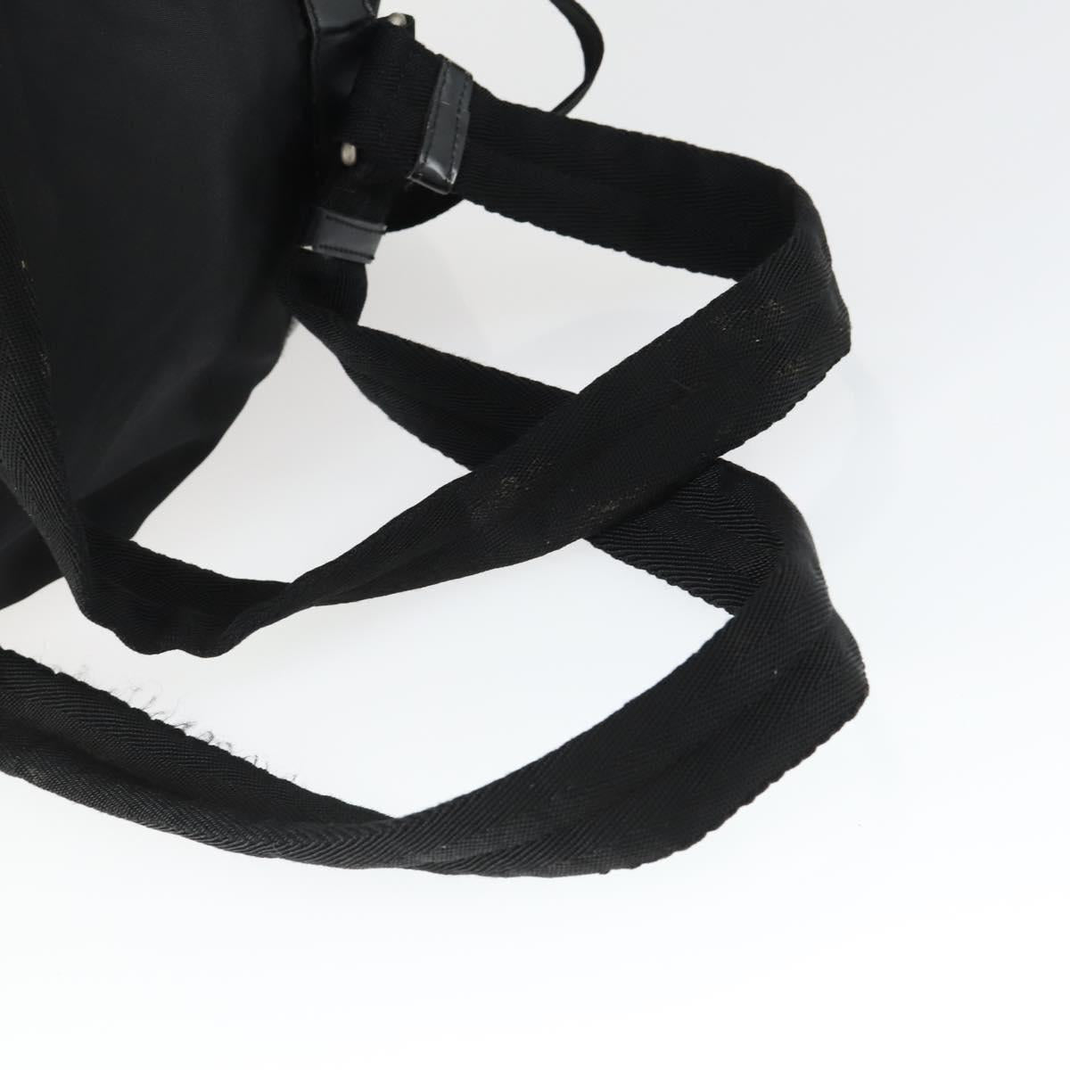 PRADA Backpack Nylon Black Silver Auth 171402