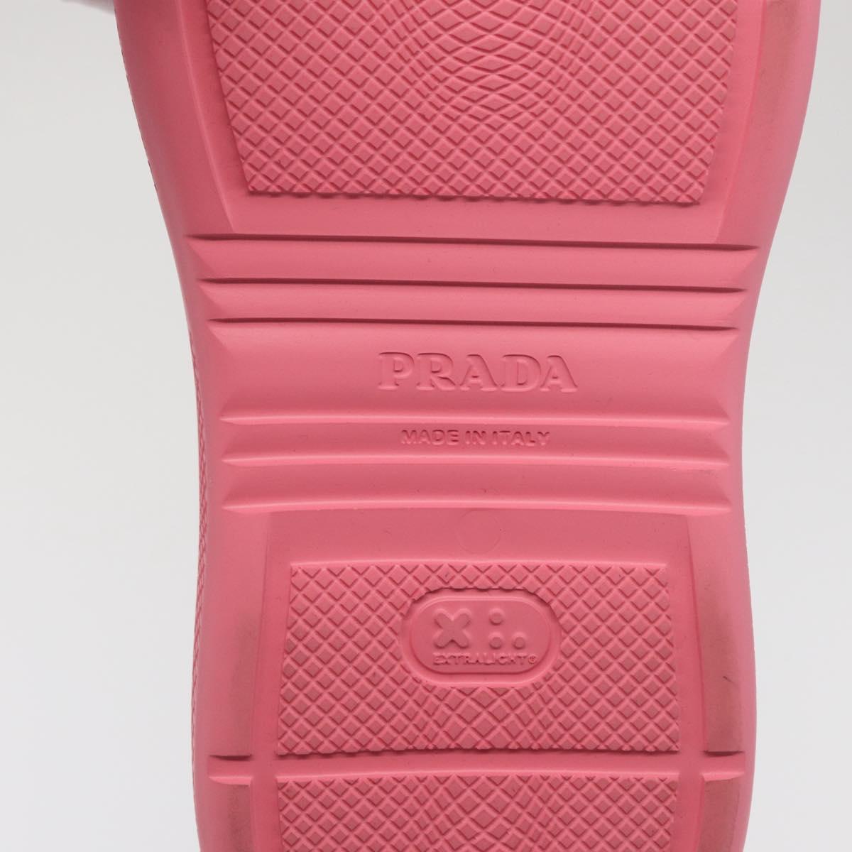 PRADA Slide Sandals Rubber Pink Auth 171405V