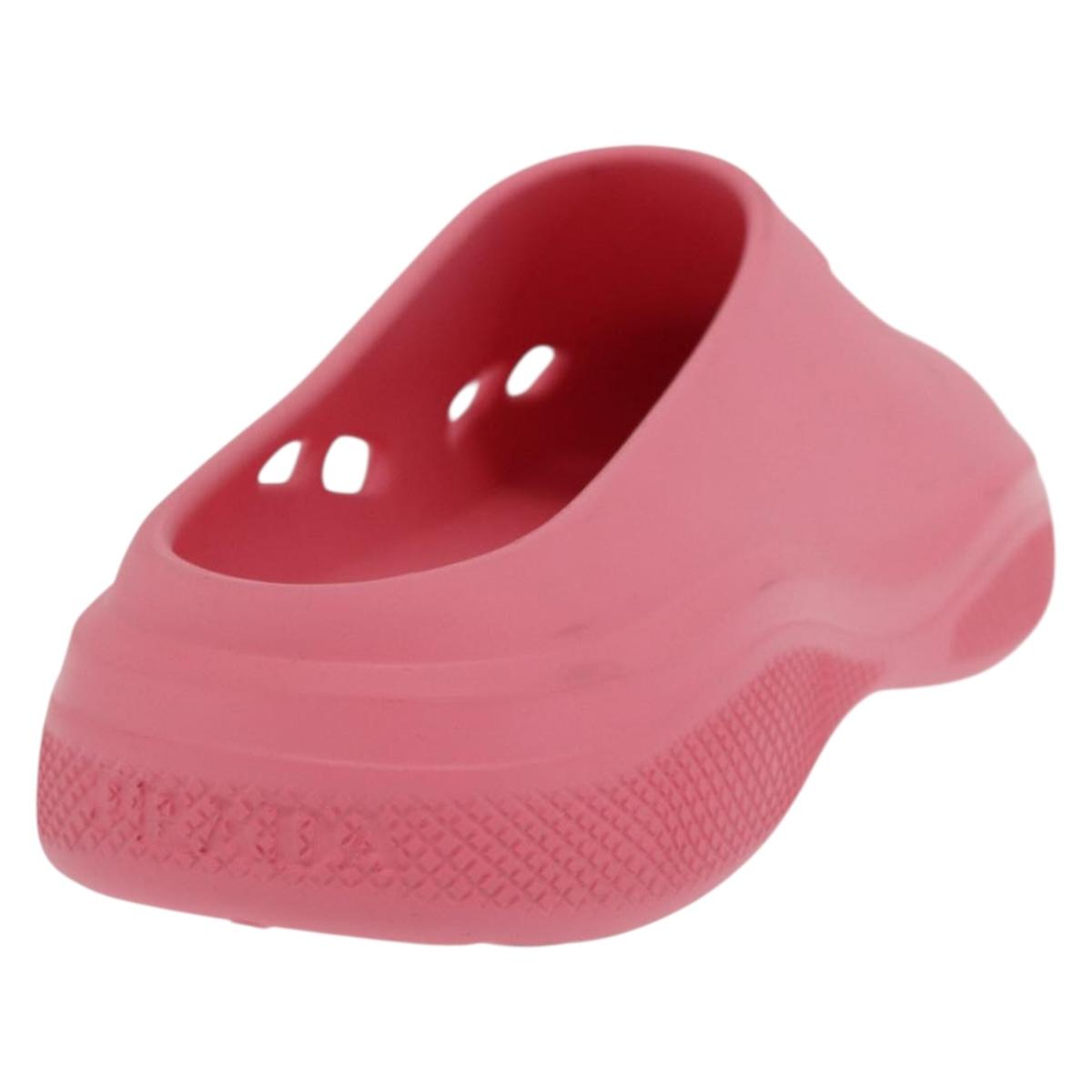 PRADA Slide Sandals Rubber Pink Auth 171405V