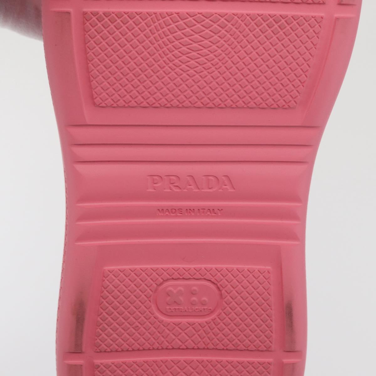 PRADA Slide Sandals Rubber Pink Auth 171405V