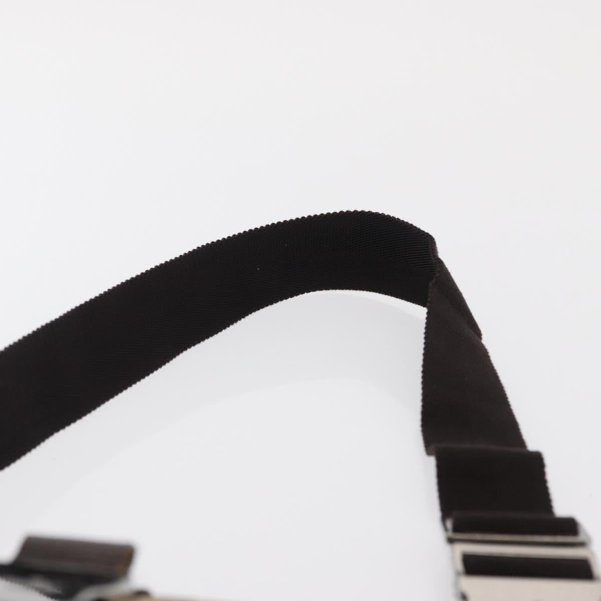 GUCCI GG Canvas Waist bag Beige Silver 131236 Auth 171409