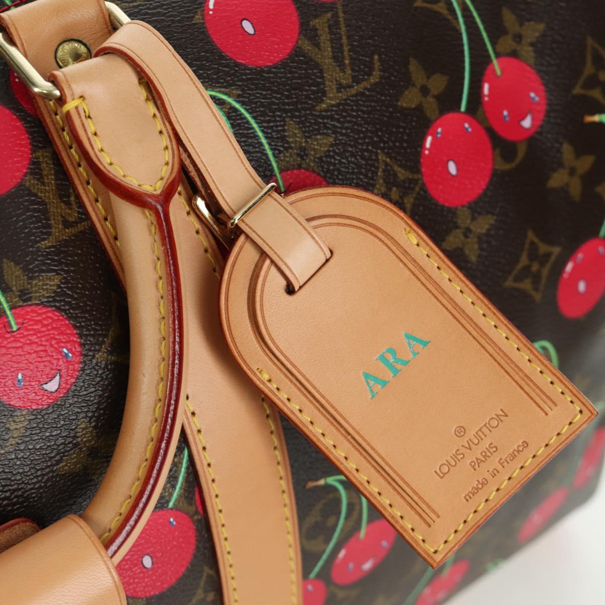 LOUIS VUITTON Monogram Cherry Keepall 45 Boston Bag M95011 LV Auth 171440SV