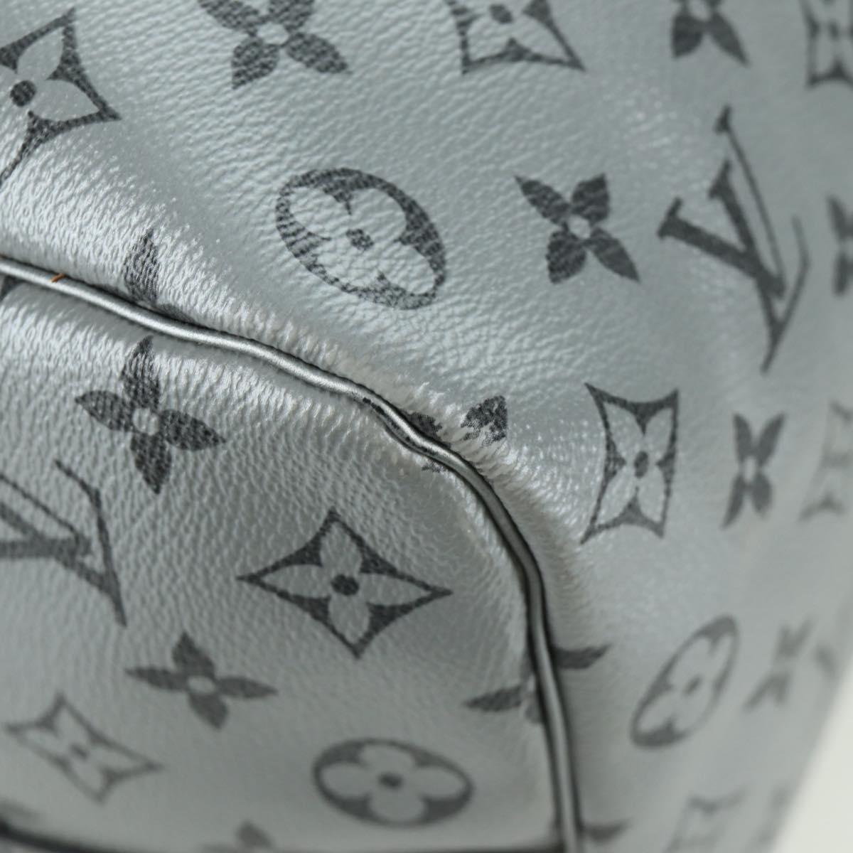 LOUIS VUITTON Monogram Keepall Bandouliere 50 Bag Silver M43848 Auth 171441SAM