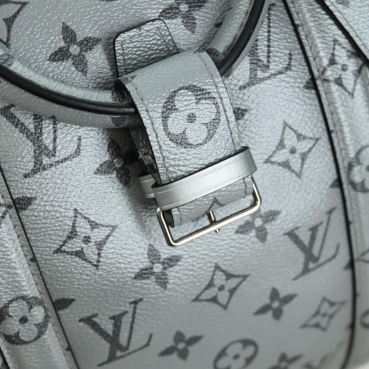 LOUIS VUITTON Monogram Keepall Bandouliere 50 Bag Silver M43848 Auth 171441SAM