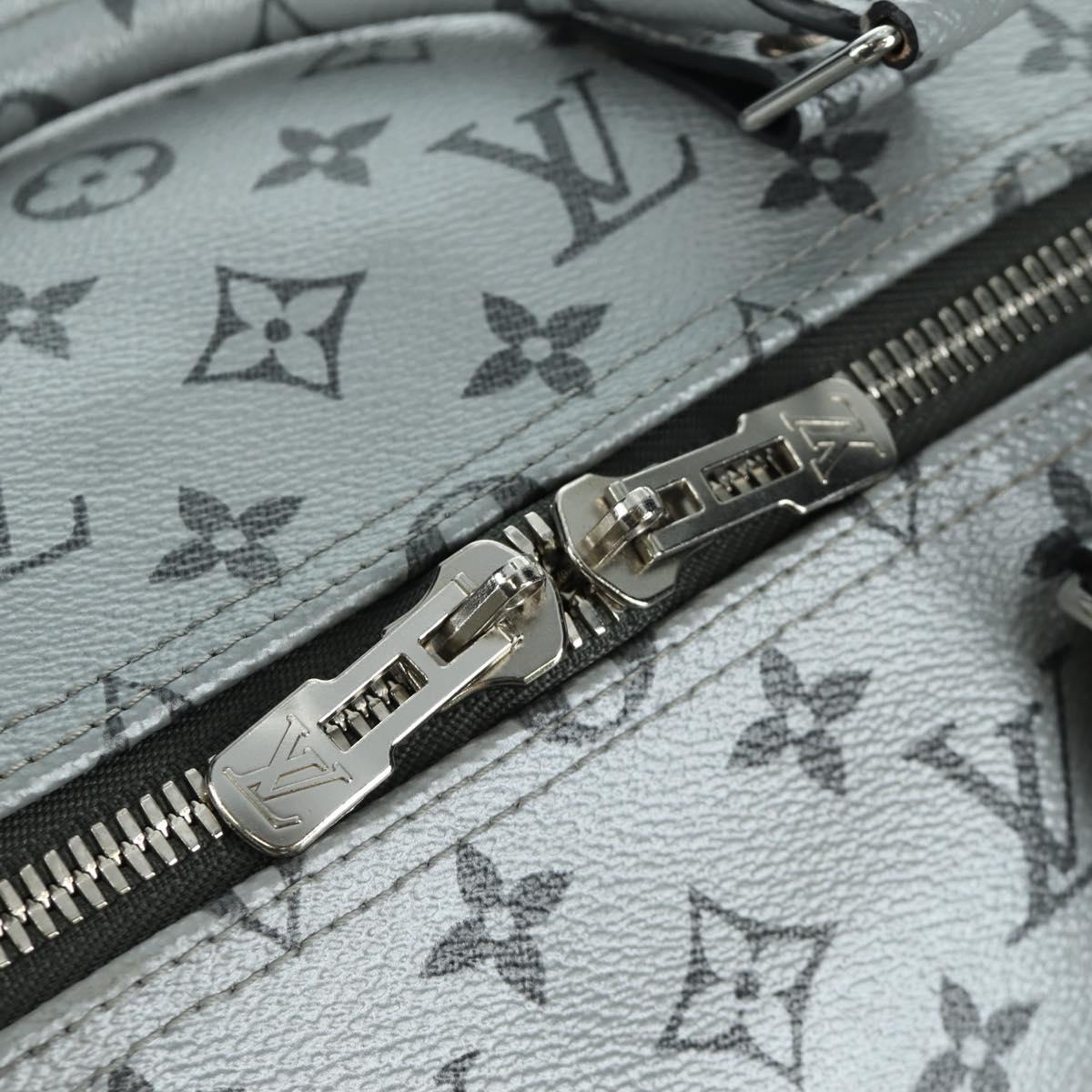 LOUIS VUITTON Monogram Keepall Bandouliere 50 Bag Silver M43848 Auth 171441SAM