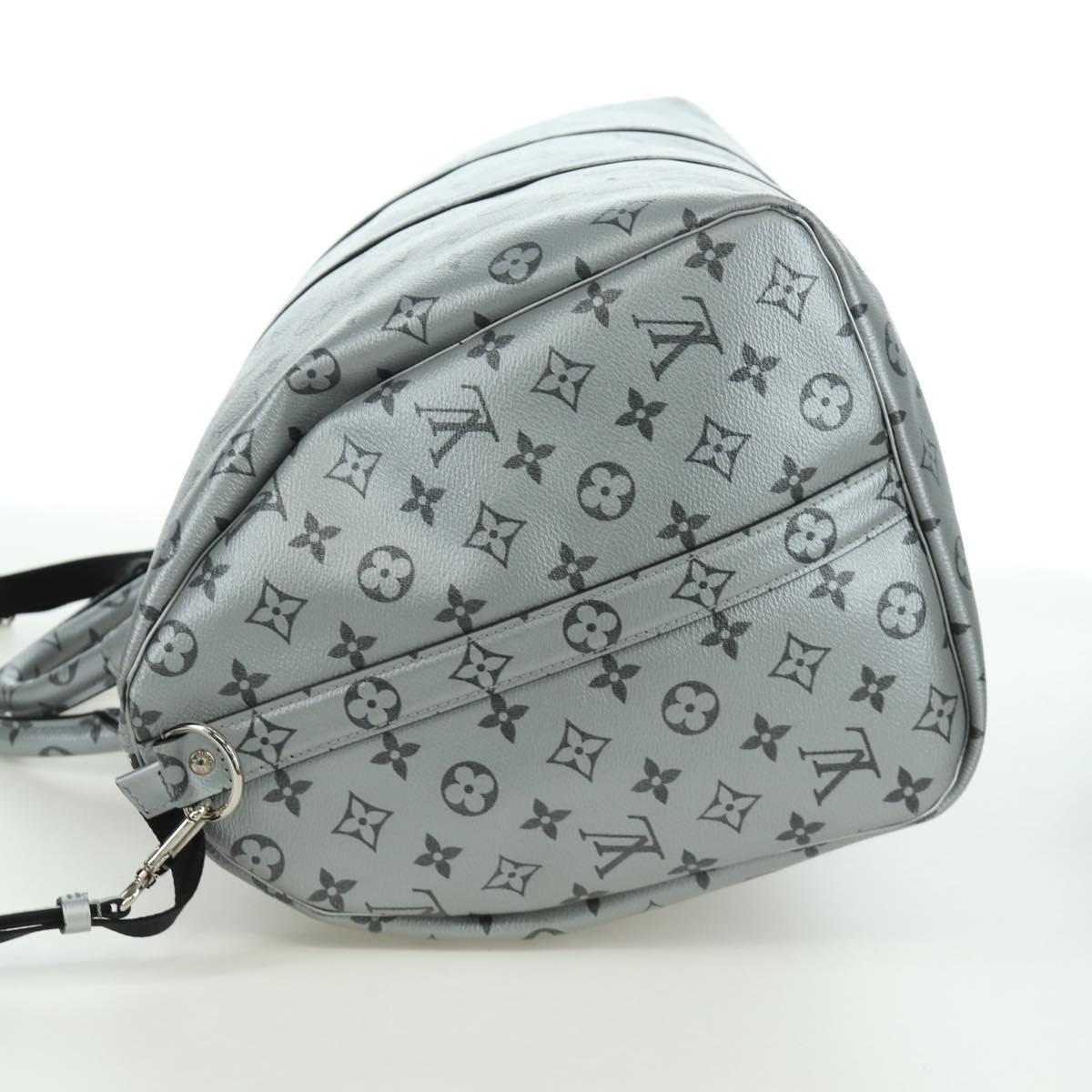 LOUIS VUITTON Monogram Keepall Bandouliere 50 Bag Silver M43848 Auth 171441SAM