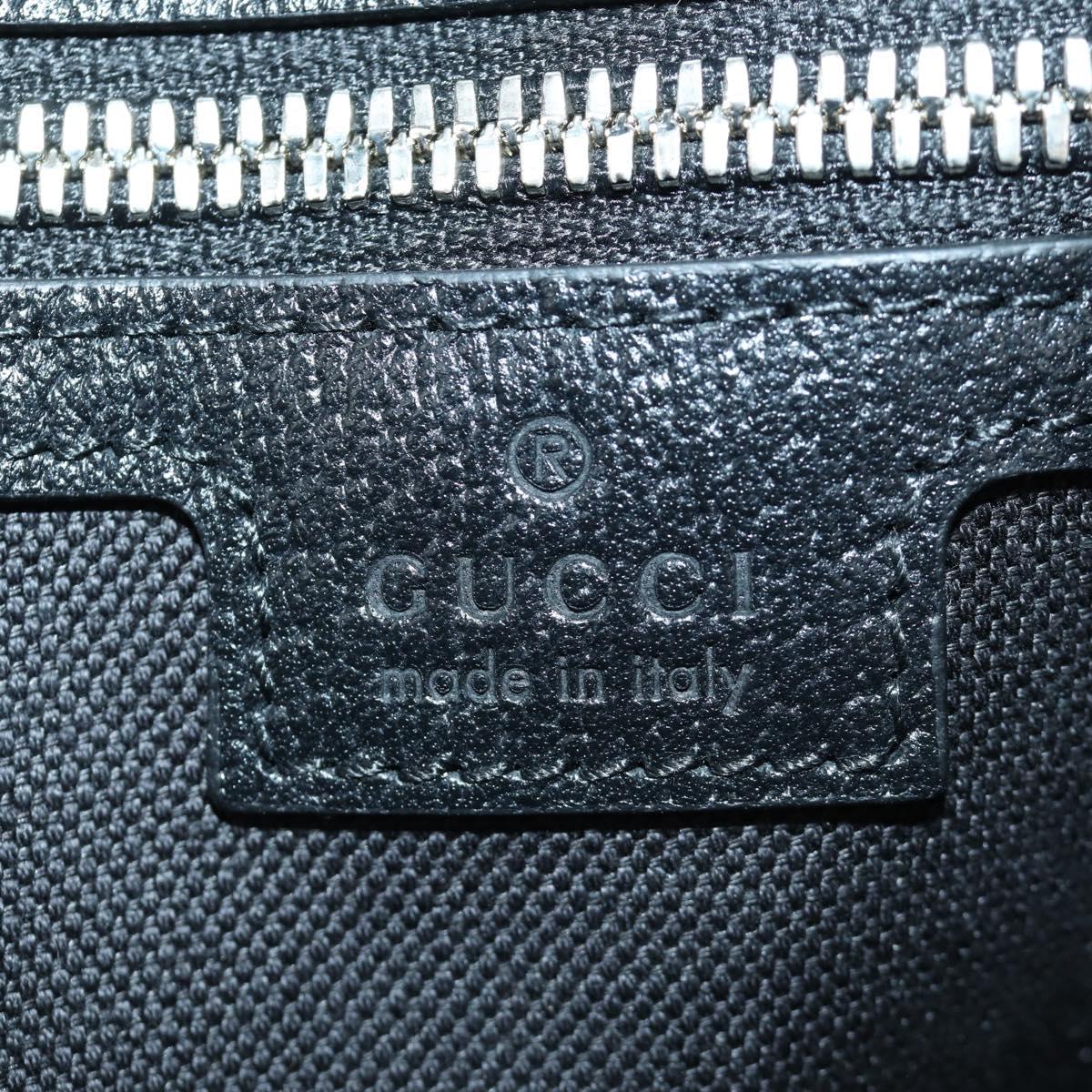 GUCCI GG Canvas Boston Bag 2way Black Silver 739581 Auth 171443SAM