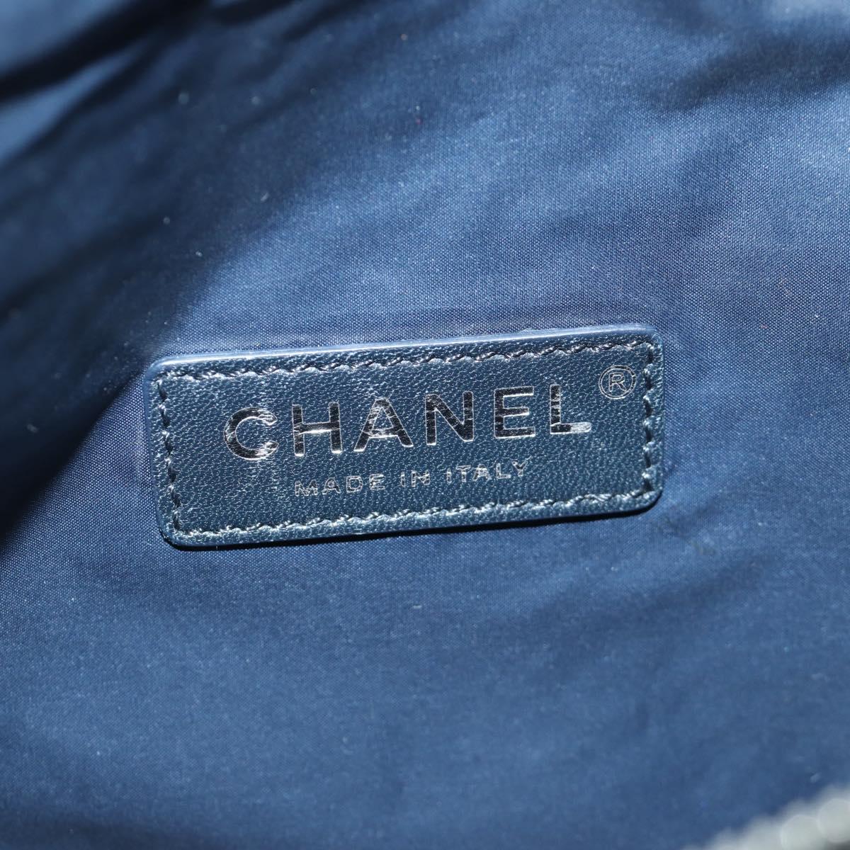 CHANEL Matelasse Chain Bag Tweed 2way Multicolor Silver CC Auth 171446SAM