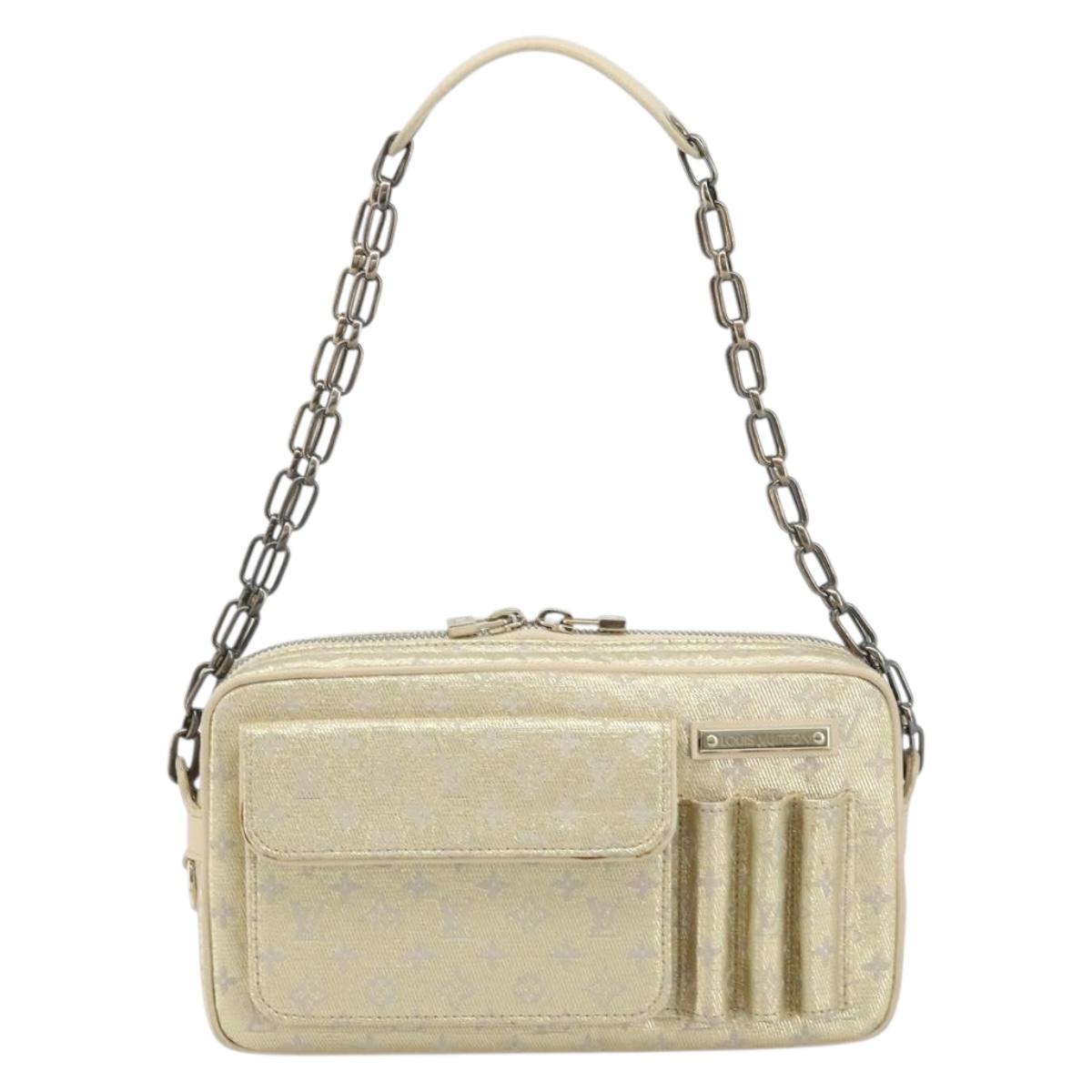 LOUIS VUITTON Monogram Shine McKenna Shoulder Bag Gold M92363 LV Auth 171448A