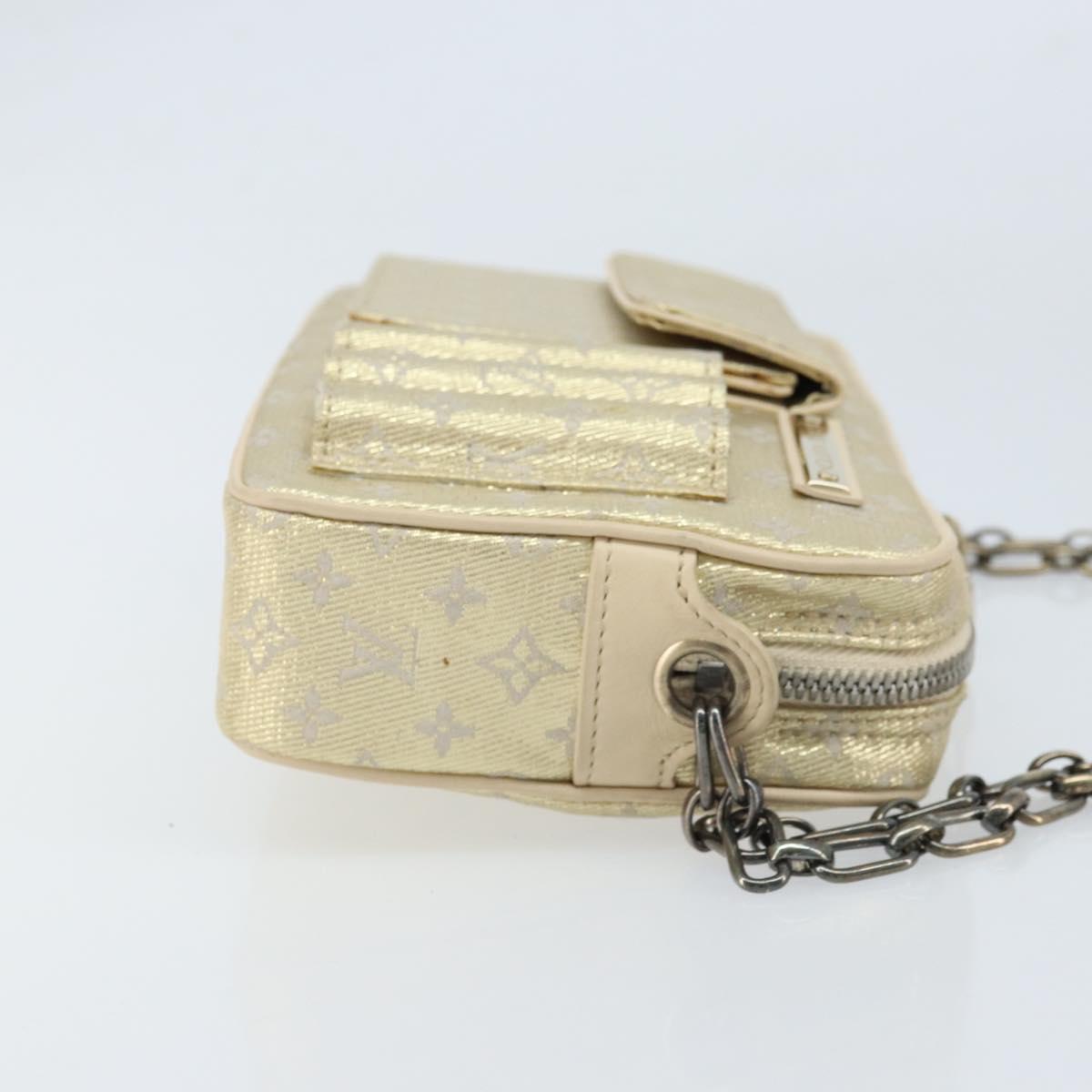 LOUIS VUITTON Monogram Shine McKenna Shoulder Bag Gold M92363 LV Auth 171448A