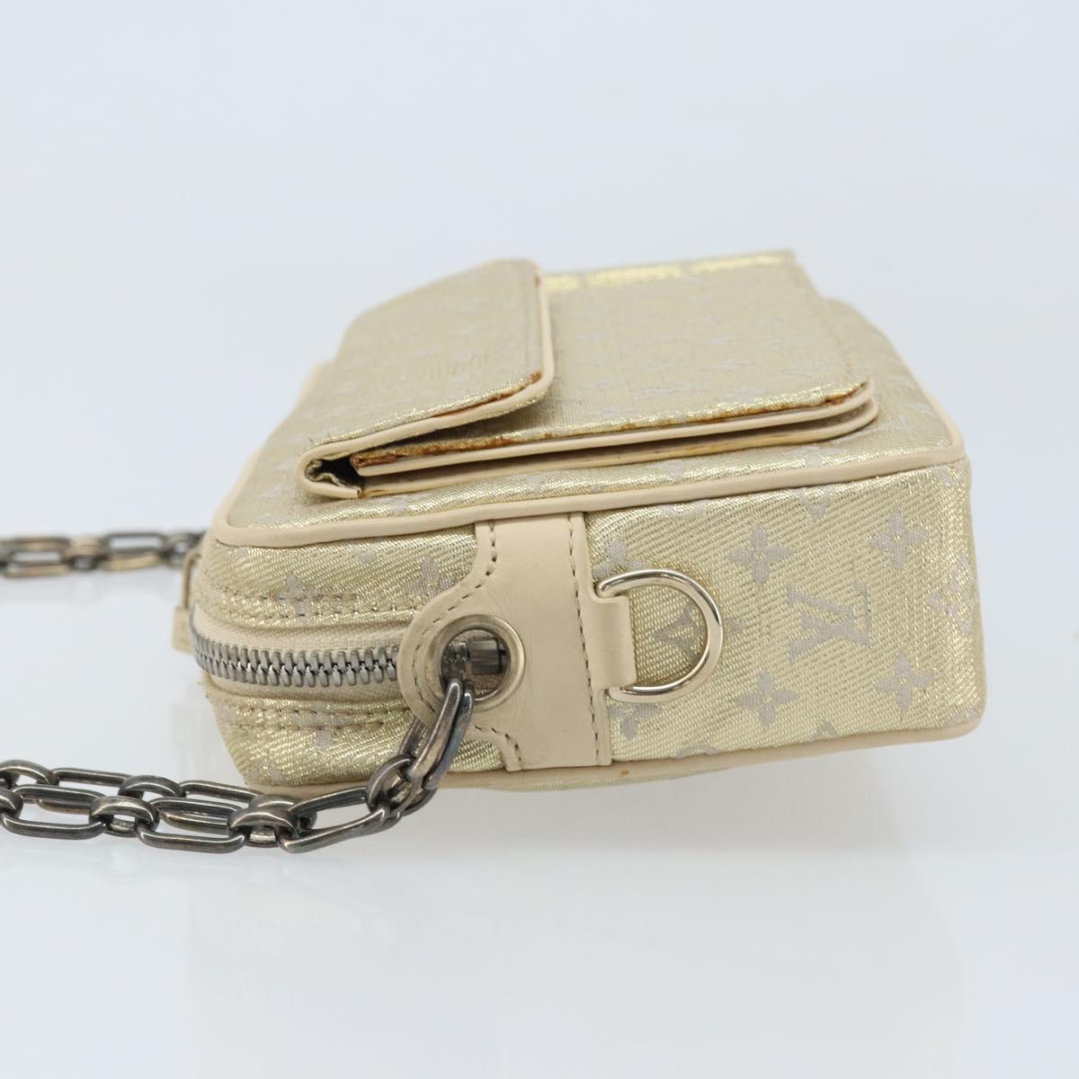 LOUIS VUITTON Monogram Shine McKenna Shoulder Bag Gold M92363 LV Auth 171448A