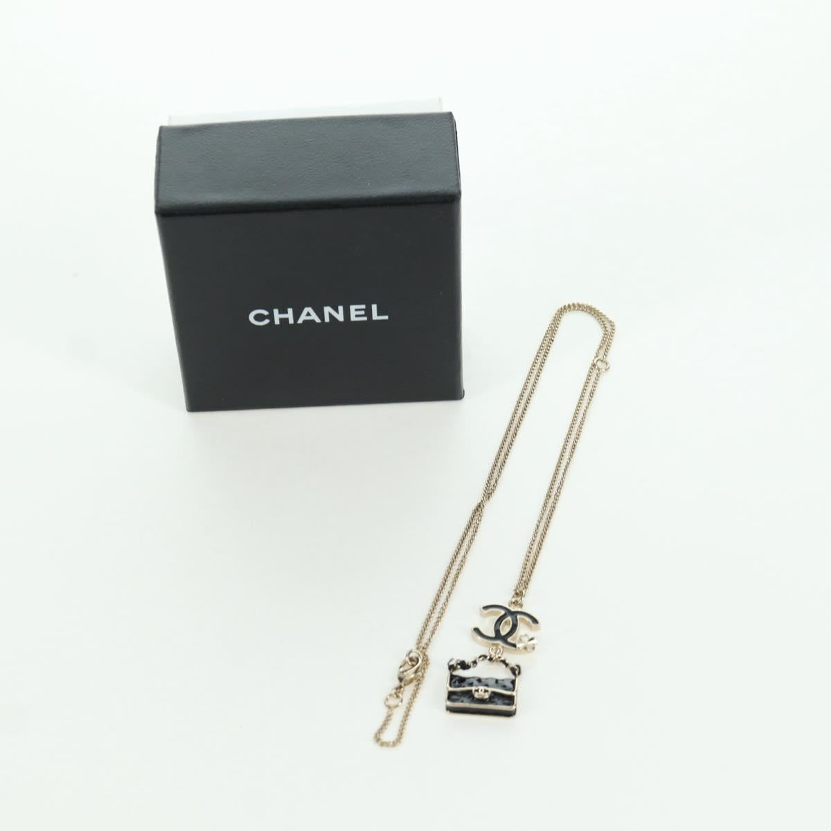 CHANEL COCO Mark Necklace Necklace metal Champagne Gold CC Auth 171474SAM