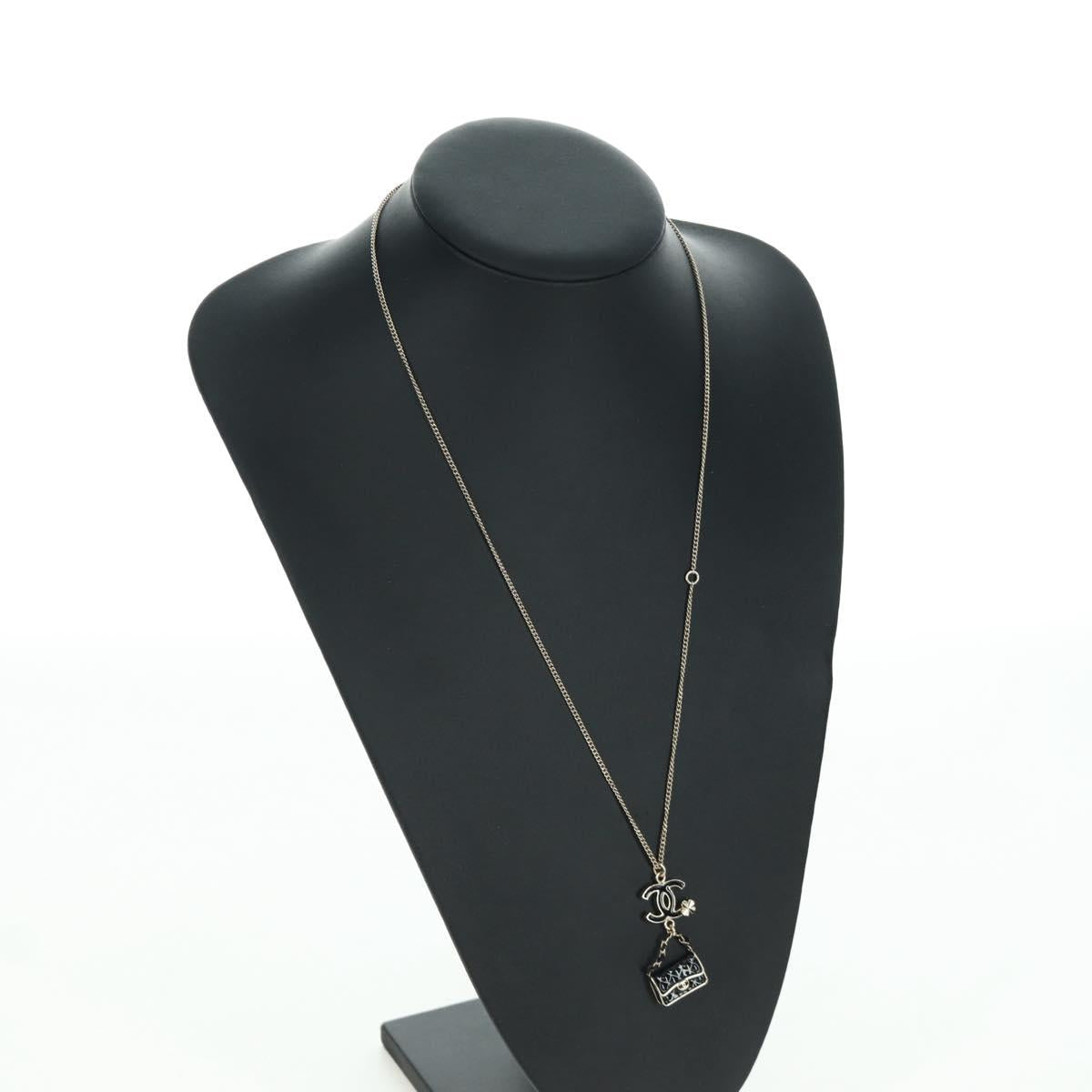 CHANEL COCO Mark Necklace Necklace metal Champagne Gold CC Auth 171474SAM
