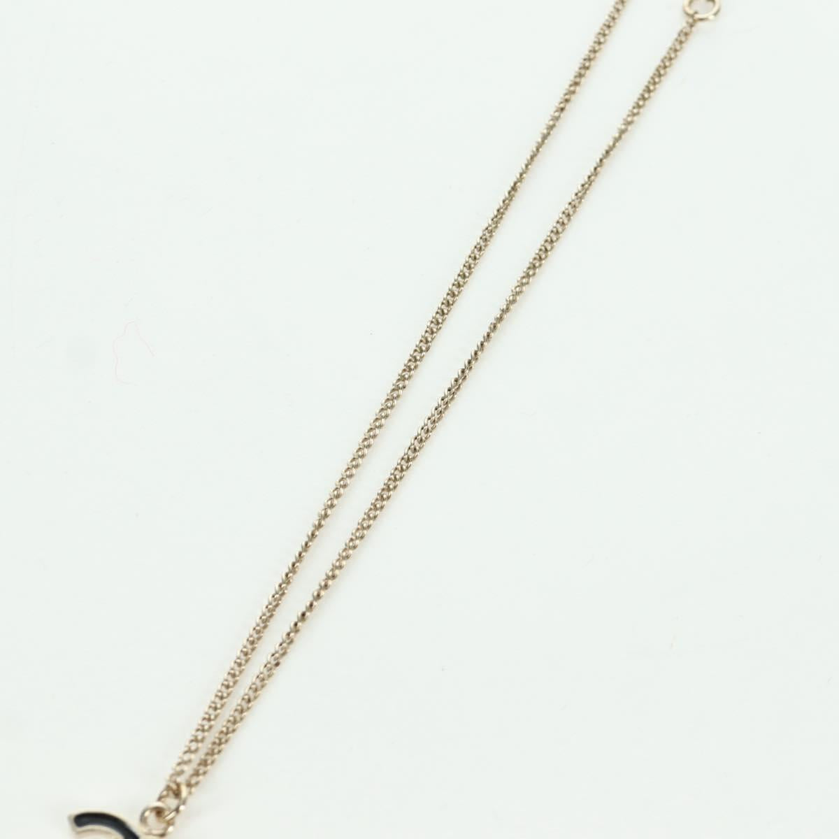 CHANEL COCO Mark Necklace Necklace metal Champagne Gold CC Auth 171474SAM