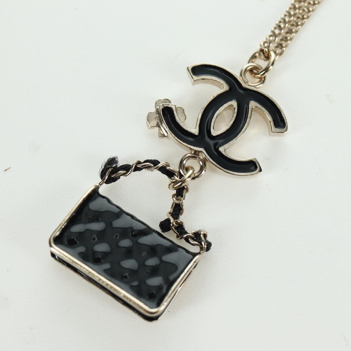 CHANEL COCO Mark Necklace Necklace metal Champagne Gold CC Auth 171474SAM